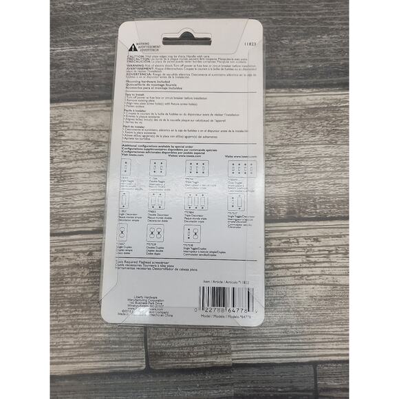 Single Decorator Face Plate Brushed Satin Pewter Brainerd 11823 2Pack [79] - Picture 3 of 9